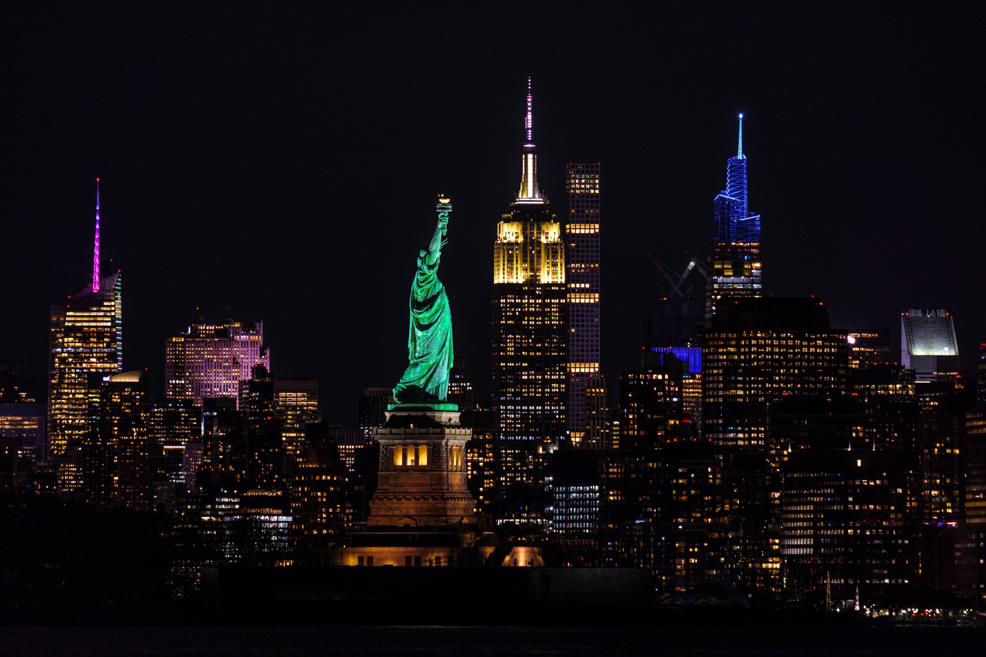 Lady Liberty New York Skyline